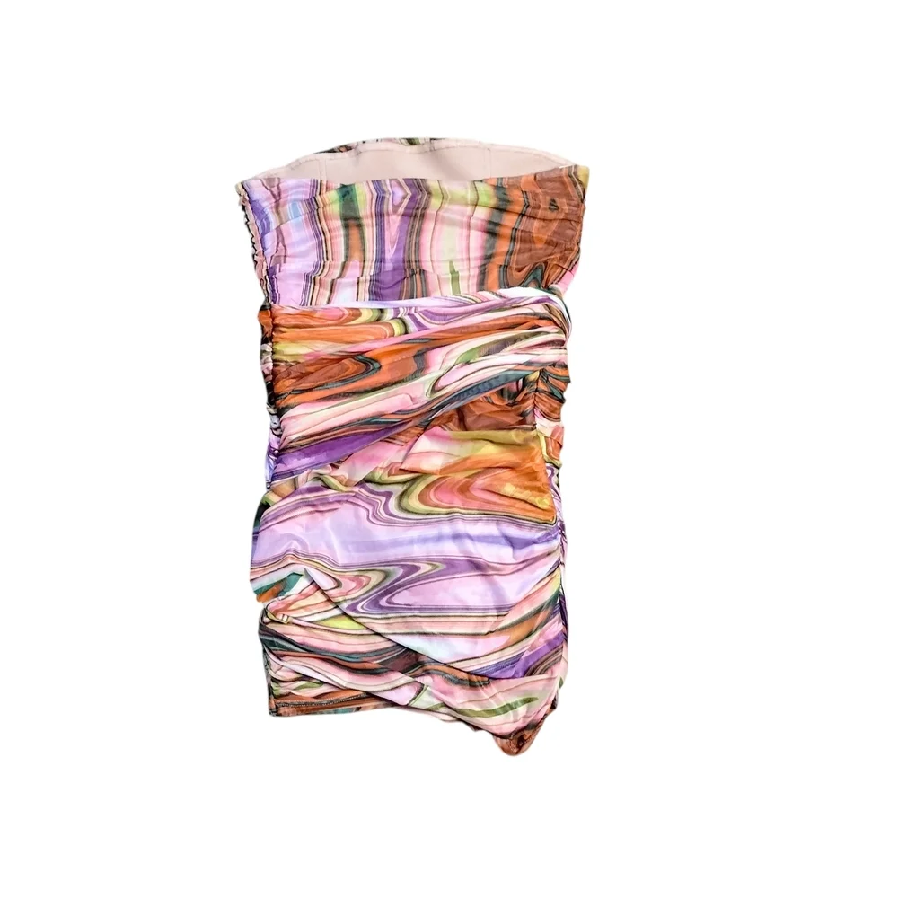 Elliatt Multicolor Whimsical Strapless Nala Dress Size Med. - Picture 7 of 9